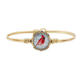 Vintage Red Cardinal Bangle Bracelet