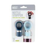 Airtight Bottle Stoppers - Assorted Colors - Set Of 2