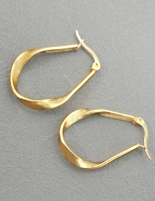 18K STAINLESS STEEL HOOPS