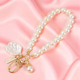 Pearl Seashell Bag Charm Keychains