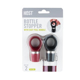 Airtight Bottle Stoppers - Assorted Colors - Set Of 2
