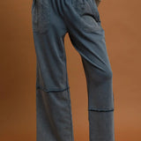 Mineral Wash Wide Leg Pants