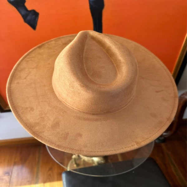 Wide Brim Suede Hat