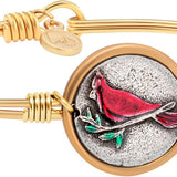 Red Cardinal Bangle Bracelet