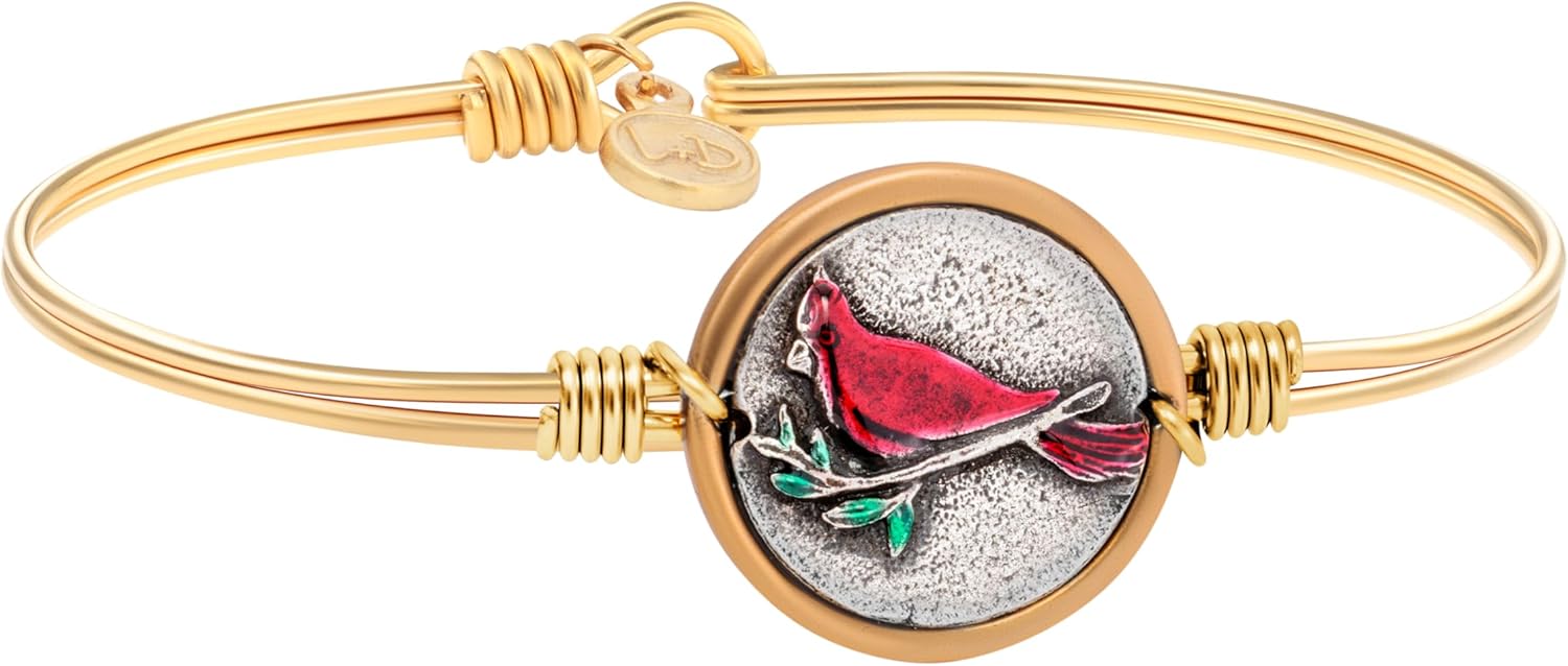 Red Cardinal Bangle Bracelet