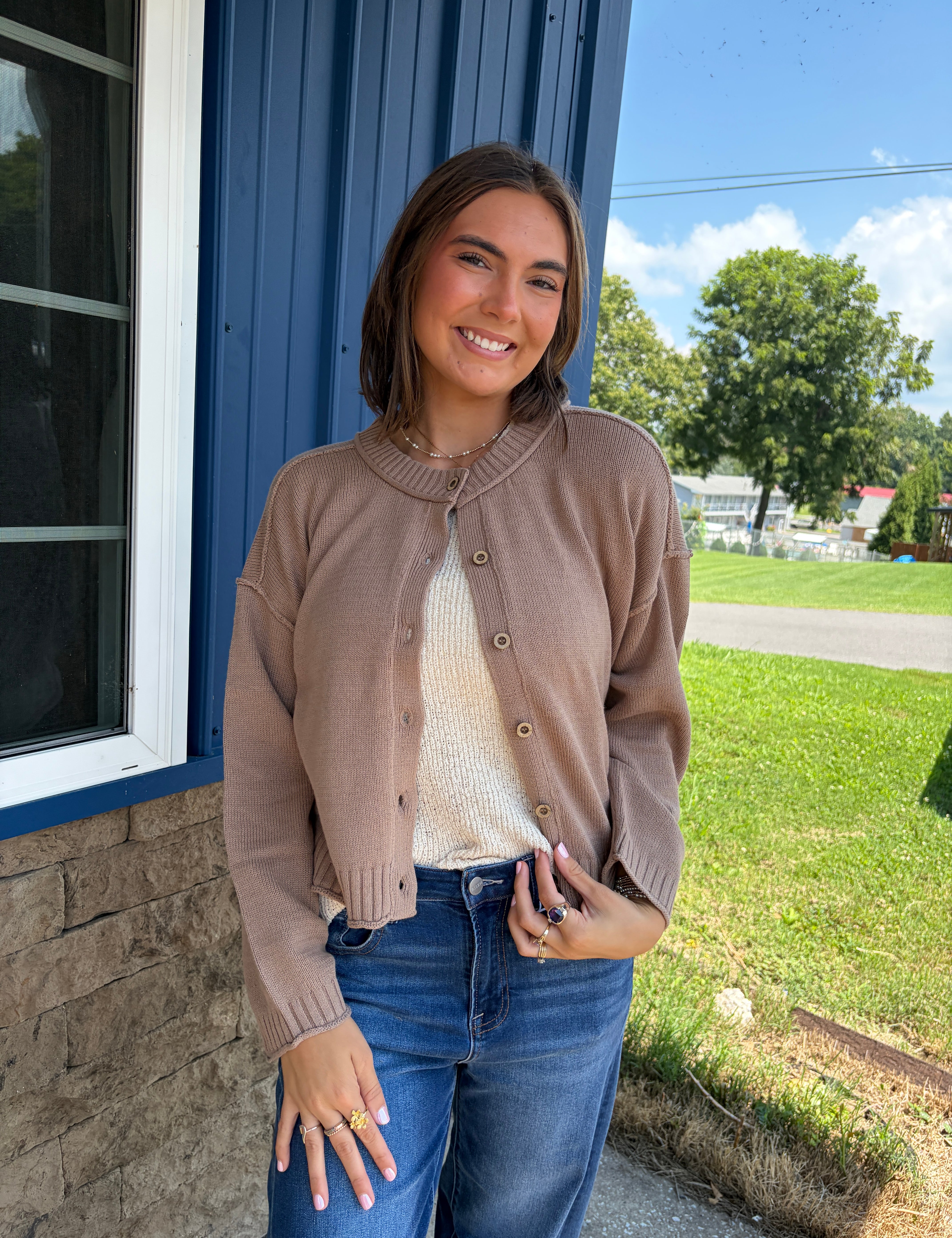 Button Down Knit Cardigan