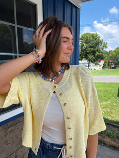 Boxy Button Down Cardigan