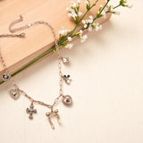 Charm Necklace with Porcelain Heart