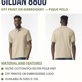 Gildan 8800 S/S Polo