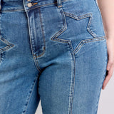 Judy Blue Star Front Wide Leg Jean