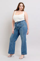 Judy Blue Star Front Wide Leg Jean