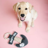 Nauti Dog - 12" Canvas Dog Toy On Rope