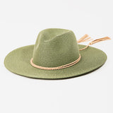 Straw Braided Rope Hat
