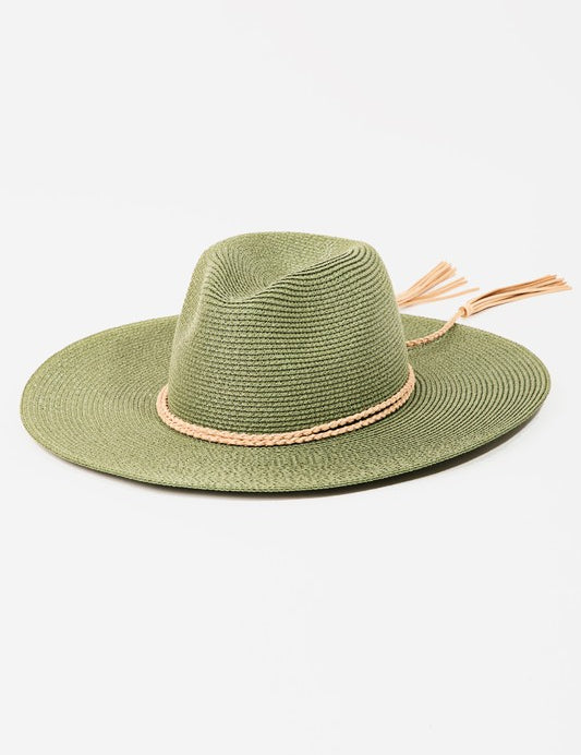 Straw Braided Rope Hat