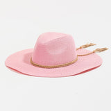 Straw Braided Rope Hat