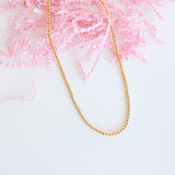 Beaded Blondes 3MM Gold Necklace 16 Inch