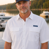 Anchor & Barrel Navy & Camel Trucker Hat