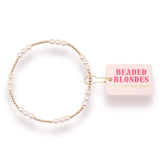 Beaded Blondes ILY Pearl Bracelet
