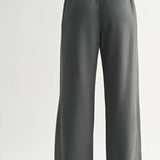 Washed Rib Wide-Leg Pants