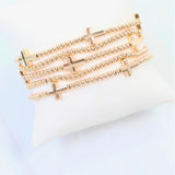 Sally Cross Bead Stretch Bracelet