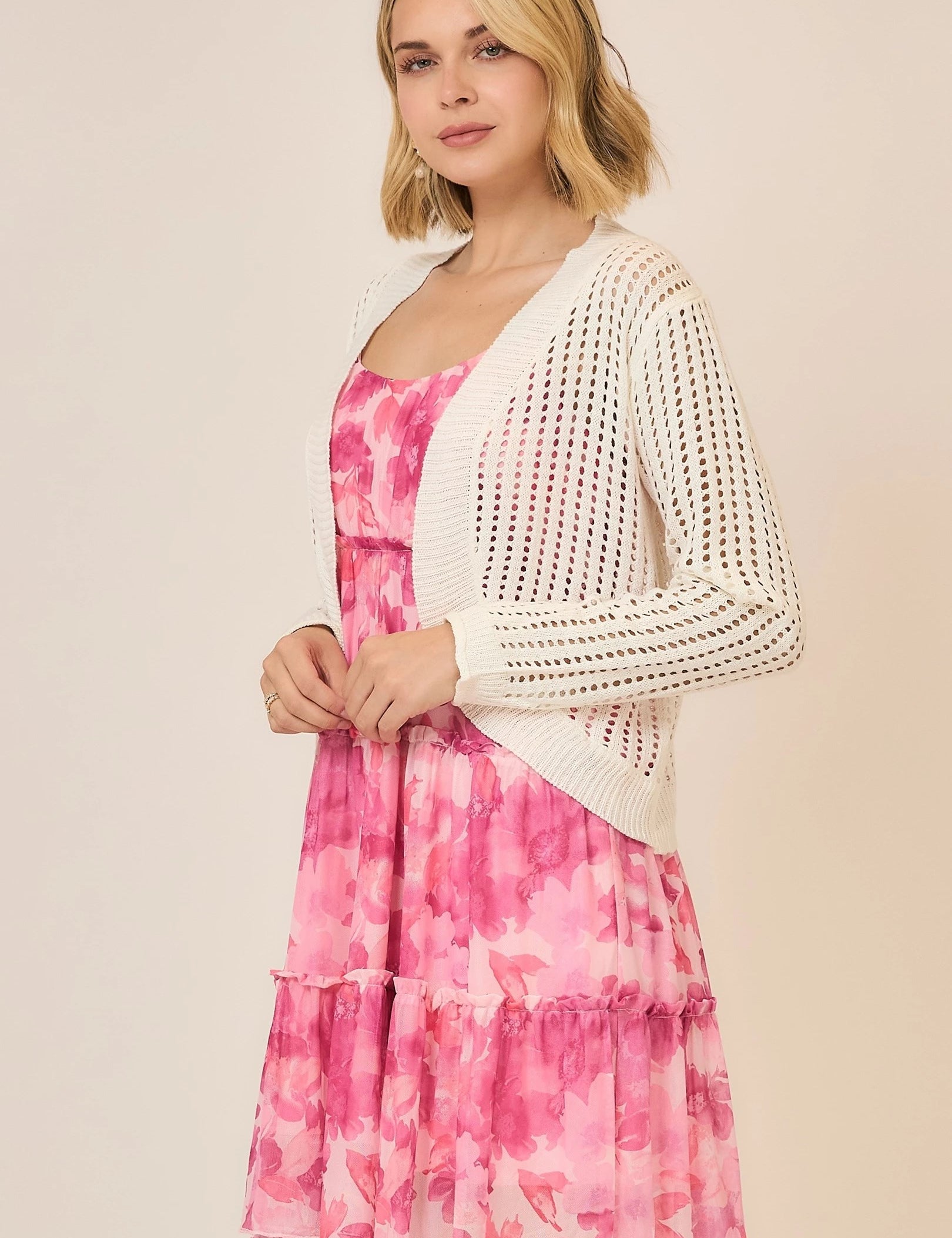 Open Knit Cocoon Cardigan