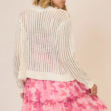 Open Knit Cocoon Cardigan