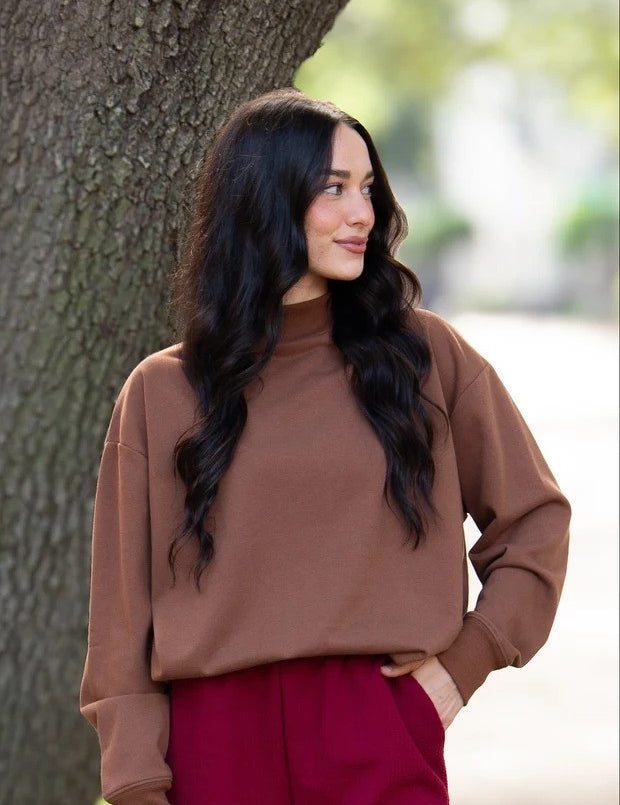 Mock Neck Sweatshirt