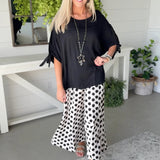 Wide Leg Dot Print Pant