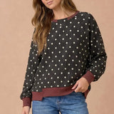 Polka Dot Wave Rib Top