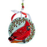Cardinal Wreath Flat Ornament