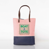Seaport Stripe Dipped Canvas Tote