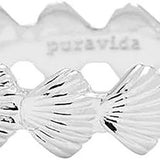 Pura Vida Silver Clam Shell Band Ring