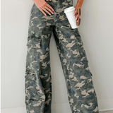Camo Cargo Wide Leg Jeans