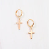 York Cross Hoop Earring