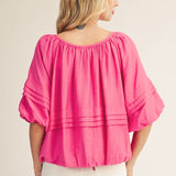 Puff Half Sleeve Blouse