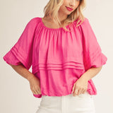 Puff Half Sleeve Blouse