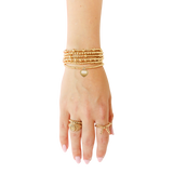 Beaded Blondes Heart Locket Charm Bracelet