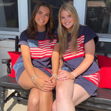 American Flag Frayed Top