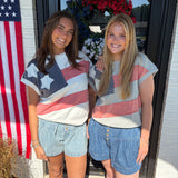 USA Cap Sleeve Sweatshirt