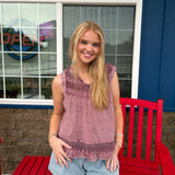 Sleeveless Ruffled Flow Top