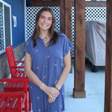 Fray Shirt Dress with Bows