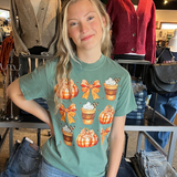 Pumpkin Bow Squared on Comfort Colors