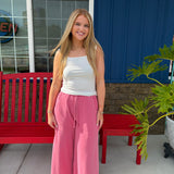 Drawstring Washed Pants