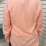 Pink Split V-Neck Blouse