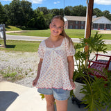 Cherry Printed Babydoll Top