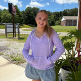 Slouchy Box Knit Hoodie