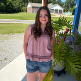 Sleeveless Ruffled Flow Top