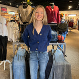 Melange Button Front Sweater