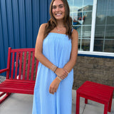 Sleeveless Square Neck Maxi Dress