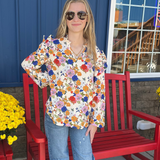 Long Sleeve Floral Blouse